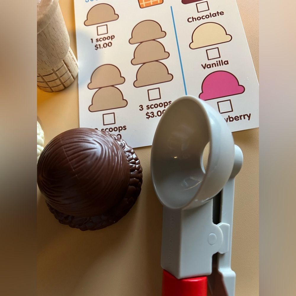 Melissa & Doug Ice Cream Cone Play Set with Red Scoop - Picture 4 of 7